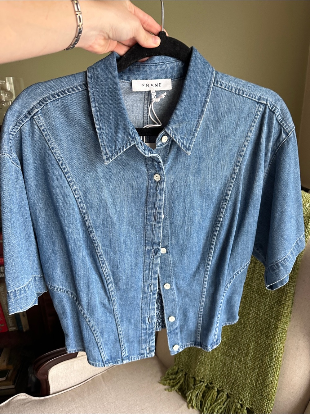 Frame Denim ' Denim Button-Up Shirt in Light Blue